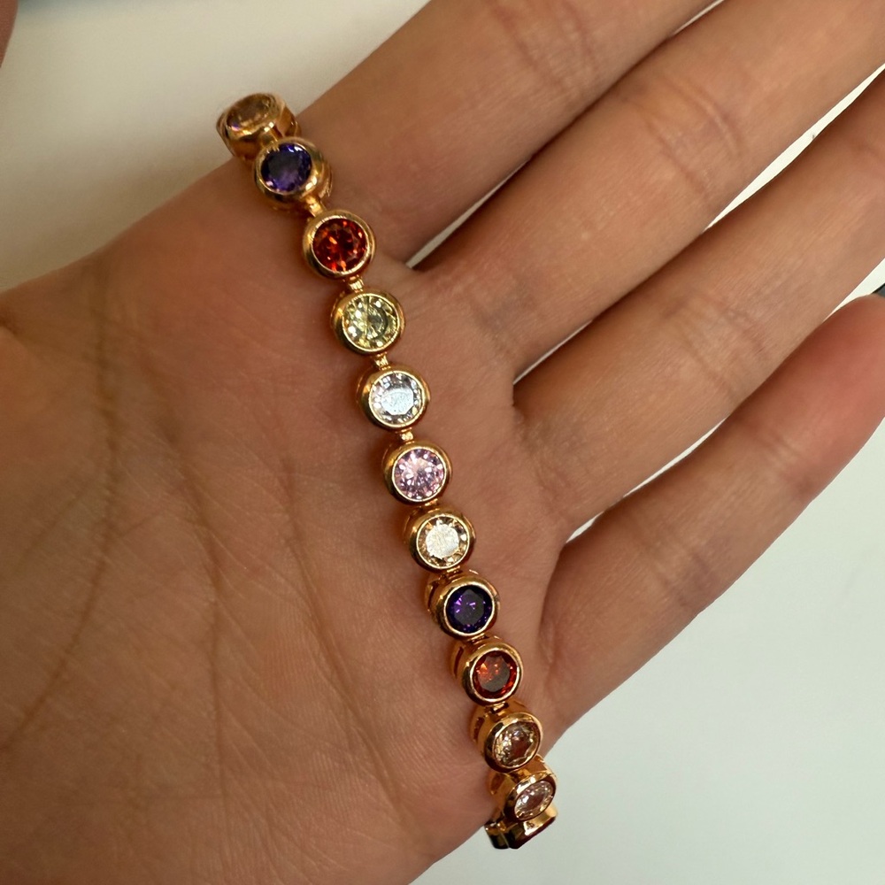 Multicolored Japanese Gold Bracelet